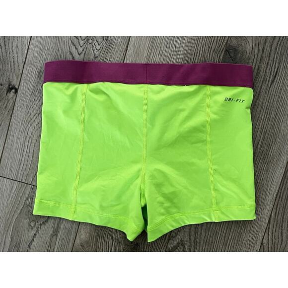 Nike Pro neon yellow workout shorts size M - Picture 4 of 4